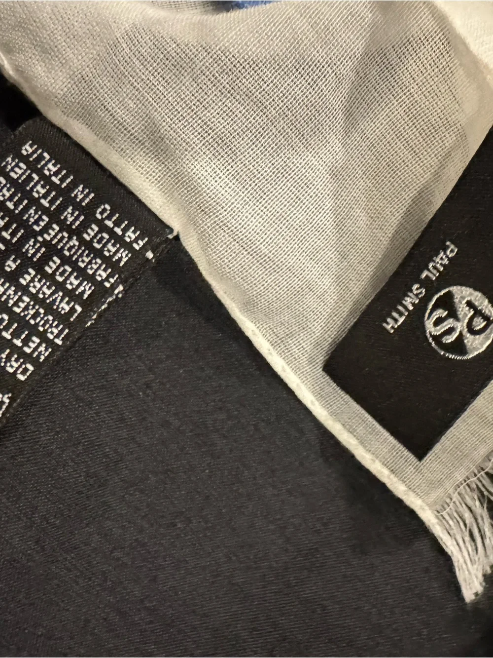 Oversized Paul Smith Blue and Cream Striped Lightweight Summer Scarf